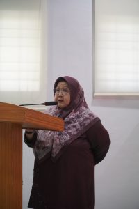 Poster of the Book Review and Professor Retirement Tribute event for Prof. Dr. Hj. Ellydar Chaidir at the Faculty of Law UIR