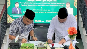 Penandatanganan MoA FH UIR dengan BAZNAS Provinsi Riau