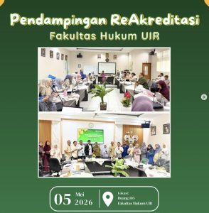 Kegiatan Pendampingan Reakreditasi Fakultas Hukum UIR di Ruang 105, 5 Mei 2026